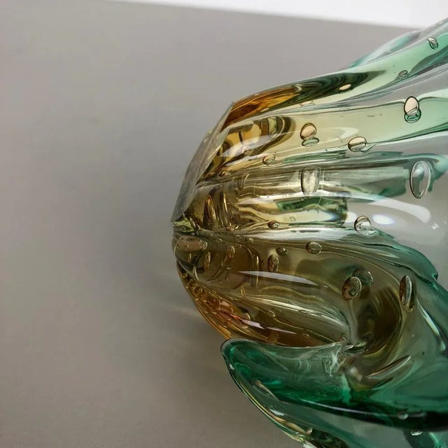 Bubble Murano Glass Shell Bowl Vase by Seguso Bullicante, Italy, 1970s For Sale - Image 15 of 18