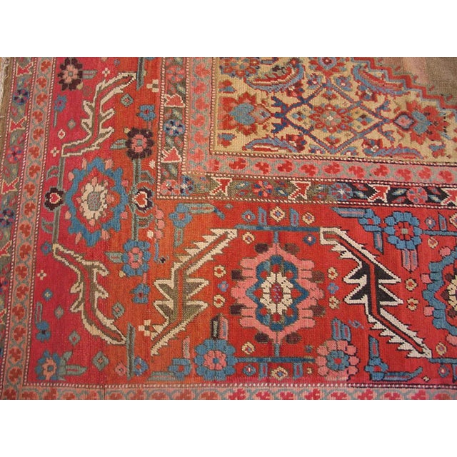 Camel Splendid Camel and Red Color With Medallion Antique Persian Bakshaiesh Rug For Sale - Image 8 of 12
