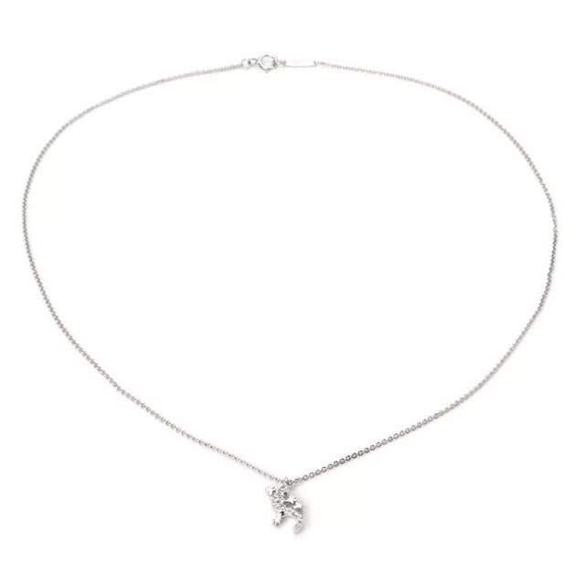 Contemporary Tiffany & Co. Diamond 18k White Gold Salamander Pendant Necklace For Sale - Image 3 of 5