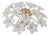 Austrian White Murano Flowered Glass Hanging Lamp, 1990s For Sale