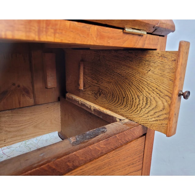 Vintage Elm Secretary, 1930s For Sale - Image 12 of 18