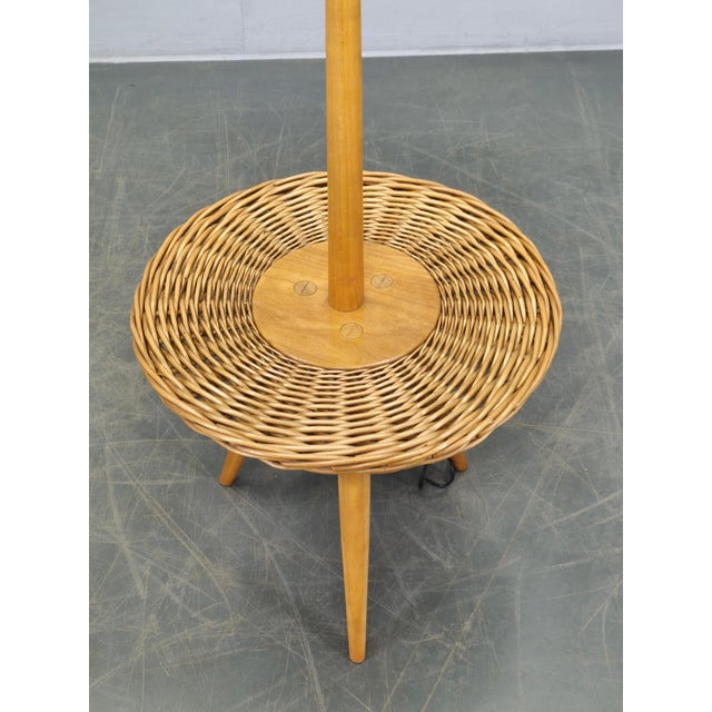 Rattan Floor Lamp by Jan Kalous for Uluv, Former Czechoslovakia, 1960s For Sale - Image 3 of 14