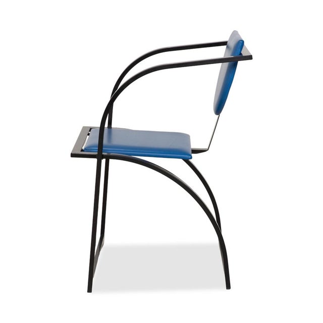 Cosinus Chair in Blue Leather from KFF For Sale - Image 9 of 10