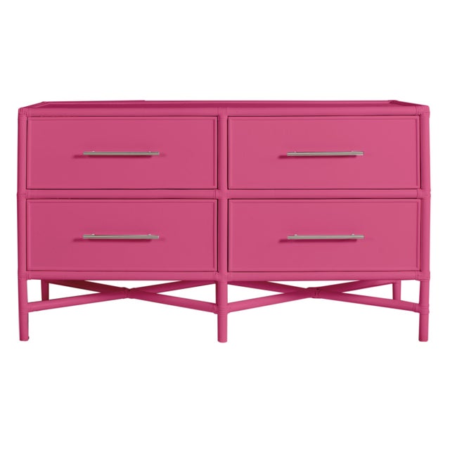 Verona Four-Drawer Dresser in Hot Pink For Sale In West Palm - Image 6 of 6