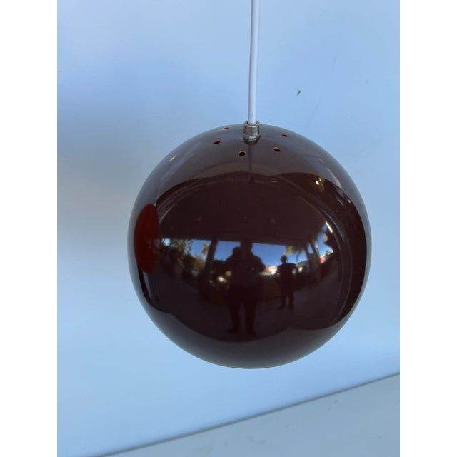 Metal Vintage Topan Pendant Lights (Set of 3) For Sale - Image 7 of 12