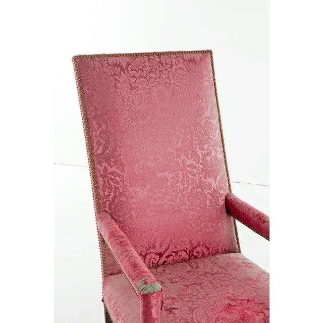Early 18th Century French Pink Upholstered Armchair For Sale In San Francisco - Image 6 of 10