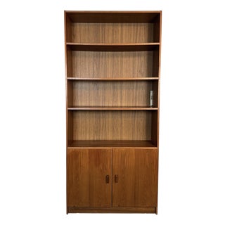 Mid-Century Danish Teak Veneer Bookcase For Sale