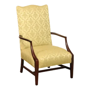 Mid 20th Century Chippendale Style Mahogany Lolling Armchair