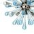 Impressive murano glass sputnik chandelier with light blue and transparent with air drops metal frame in kromo the most...