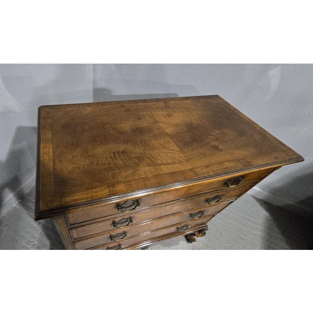 Queen Anne Walnut Chest of Drawers, 1920 For Sale - Image 9 of 11