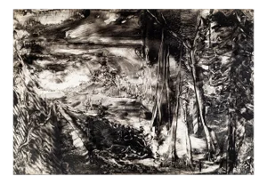 Landscape - Ink drawing and Chacography on Paper - 1980 1980