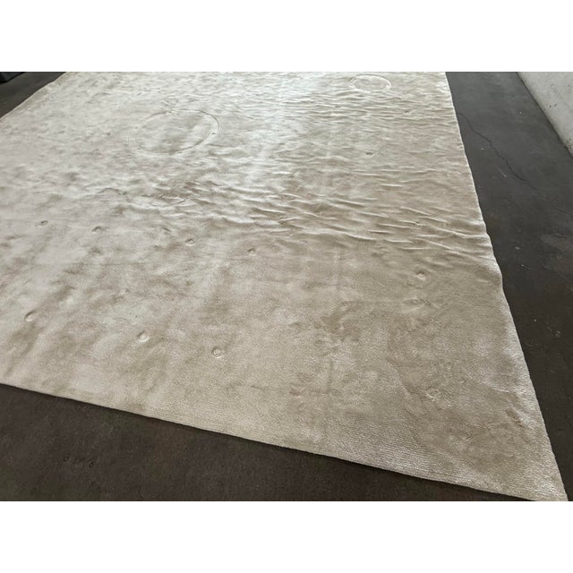 13ft 10in × 13ft 10in Rodolfo Dordoni for Minotti Dibbets Area Rug, Ecru For Sale - Image 11 of 12