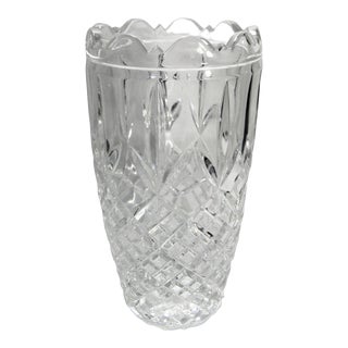 Vintage West Germany Lead Crystal Vase For Sale