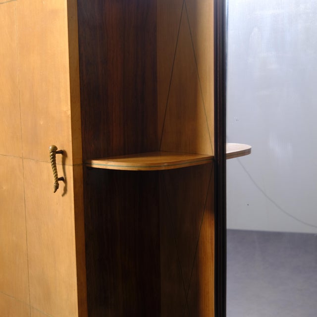 Art Deco Hall Cabinet with Coat Rack, Shelves and Mirror, 1940s For Sale - Image 17 of 18