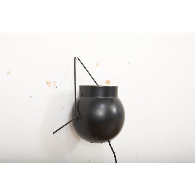 Vintage Table Lamp with Black Metal Stand For Sale - Image 9 of 13