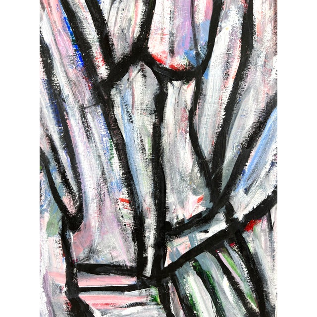 Bay Area Abstract Expressionist Oil on Illustration Board Honora Berg Berkeley by Honora Berg For Sale In Monterey, CA - Image 6 of 9