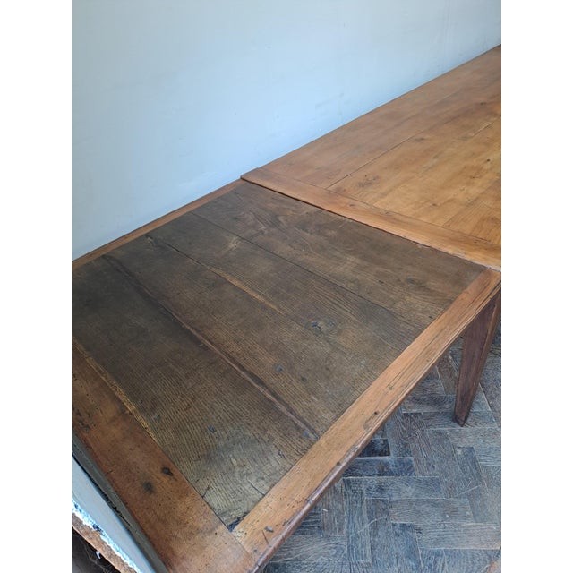 French Extending Cherry Wood Farm Table, 1860 For Sale - Image 9 of 12
