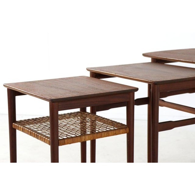 1960s Minimalist Nesting Tables, Denmark, Set of 3 For Sale - Image 5 of 15