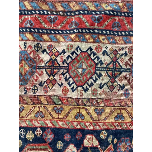 Antique Rustic Wool Rug For Sale - Image 10 of 18
