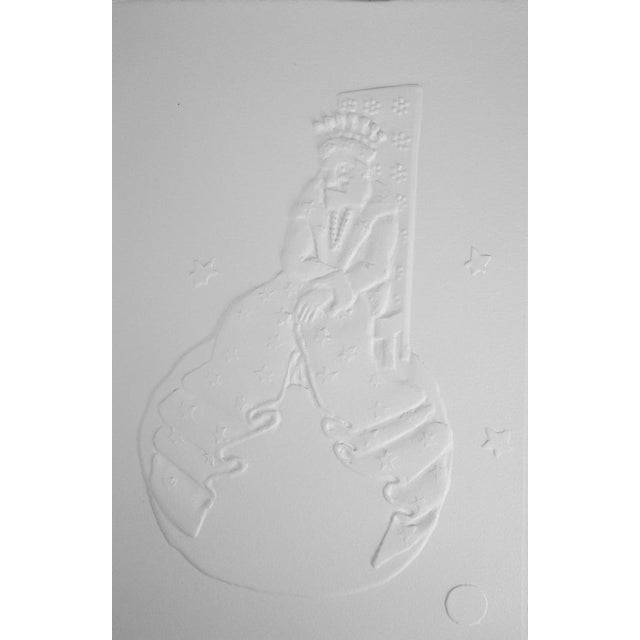 Antoine de Saint-Exupéry (1900-1944) The King Wood engraving by embossing On wove paper, 20 x 30 cm (approx. 8 x 12...