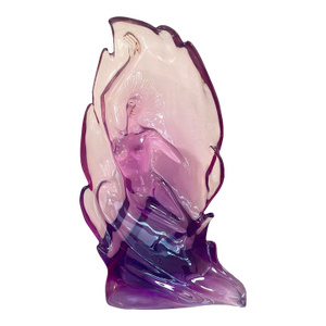 J. Boiros Postmodern 1993 Monumental Purple Lucite Woman Sculpture