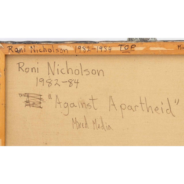 Roni Nicholson "Against Apartheid", Mixed Media, 1982-1984 For Sale - Image 9 of 9