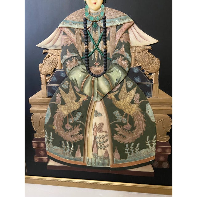 Vintage Asian Qing Dynasty-Style Soapstone Empress Royalty Sculpture For Sale In Cleveland - Image 6 of 11
