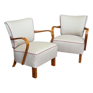 Art Deco Lounge Chairs by Jindřich Halabala for Up Závody, 1930s, Set of 2 For Sale