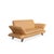 Modern Two-Seater Leather Sofa in Apricot Cream Beige with Manual Function from Koinor Rossini For Sale - Image 3 of 13
