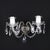 Glass 20th Century 2-Light Wall Sconce with Crystal Arms, Italy For Sale - Image 7 of 7