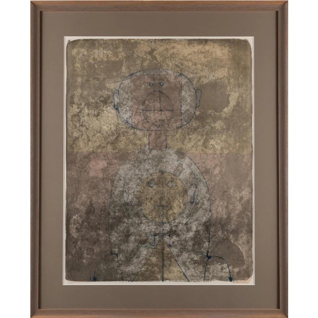 1960s Rufino Tamayo 'Deux Tetes' From the Mujeres Series, Signed Limited Edition Print, Framed For Sale