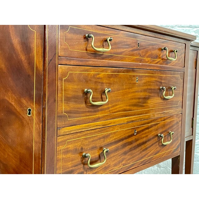 Antique Sheraton Styled Mahogany Sideboard / Server, C. 1910’s For Sale - Image 11 of 12