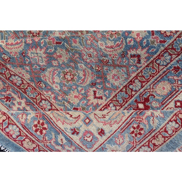 Antique Persian Tabriz Rug All-Over Floral Design 10'10 X 13'0 For Sale - Image 12 of 13