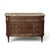 Antique French Louis XVI Marble Top Walnut Commode For Sale - Image 4 of 17