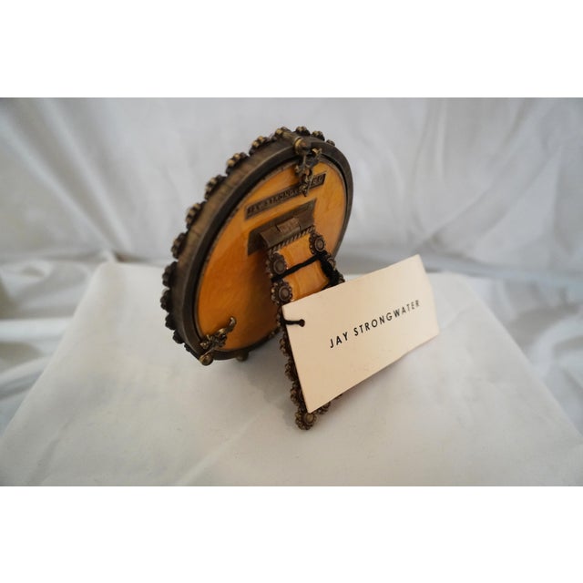 Small Round Jay Strongwater Frame With Rose Quartz For Sale - Image 9 of 10
