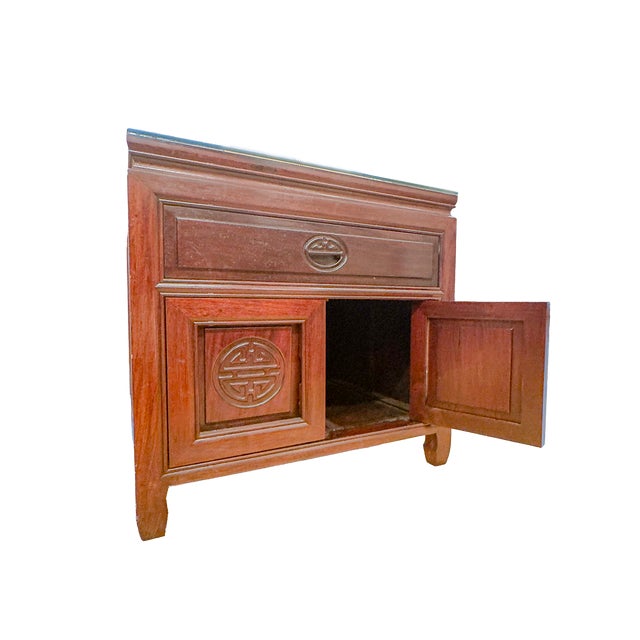 Brown Vintage Ming Style Rosewood End Table For Sale - Image 8 of 9