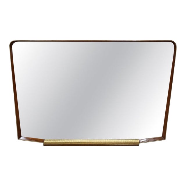 1940s Italian Art Deco Horizontal Mirror For Sale