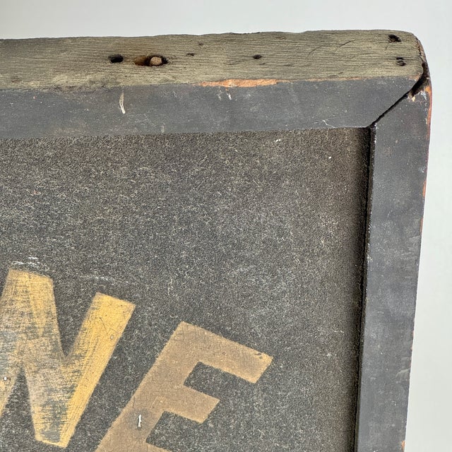 Early 20th Century Optician Large Antique Double Sided Gilt on Black Wood Trade Sign For Sale - Image 5 of 11
