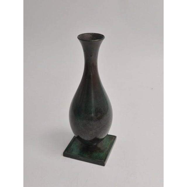 Swedish Grace Art Deco Vase in Bronze by Jacob Ängman for GAB, 1920s For Sale - Image 3 of 9