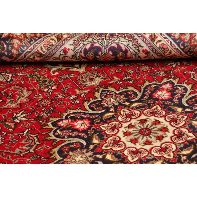 Hand-Knotted Tabriz Rug Nain in Wool For Sale - Image 10 of 11