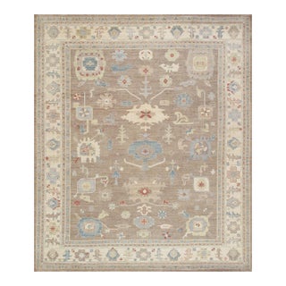 Pasargad Home Melody Mocha Wool Area Rug-12' 6'' X 14' 5'' For Sale
