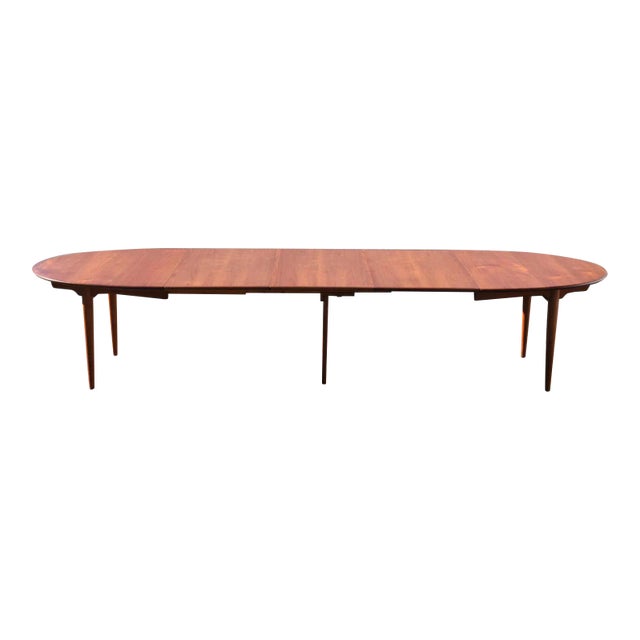 Hans J. Wegner Danish Modern Teak Oval Table For Sale