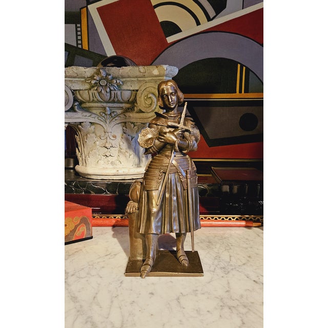 Tan Marie d'Orléans, St Joan of Arc, 1800s, Bronze For Sale - Image 8 of 16