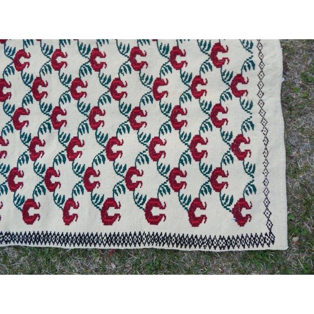 Vintage Turkish Kilim Rug 5'10" X 8' For Sale - Image 11 of 13