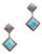 1990s Pair of Diamond and Turquoise Drop Earrings For Sale
