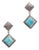 Turquoise and Diamond Drop Earrings For Sale