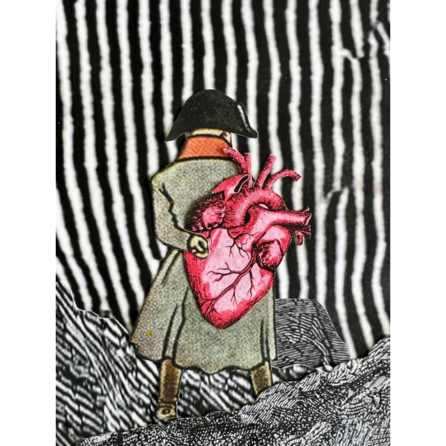 DAVID JAMES GILHOOLY (American, 1943-2013), Mixed media collage 6 x 4 inches, Hand signed and dated verso Napoleon from...