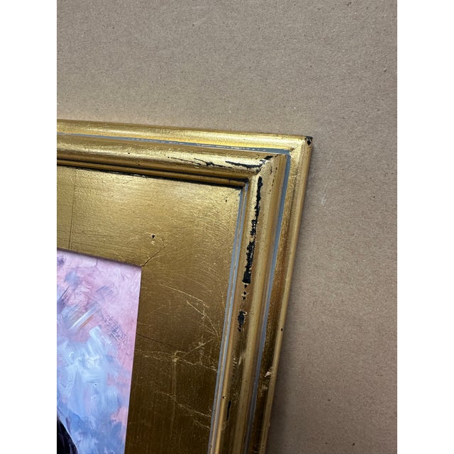 Wood Original Dachshund Puppy Oil Painting on Board, 11” X 14”, Signed Paco C For Sale - Image 7 of 11