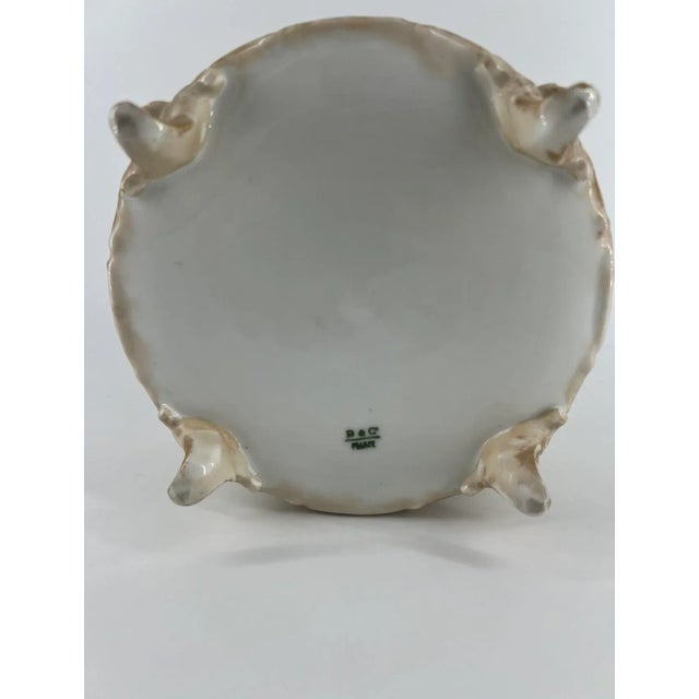 Antique Limoges Hand-Painted Footed Bowl For Sale - Image 6 of 8