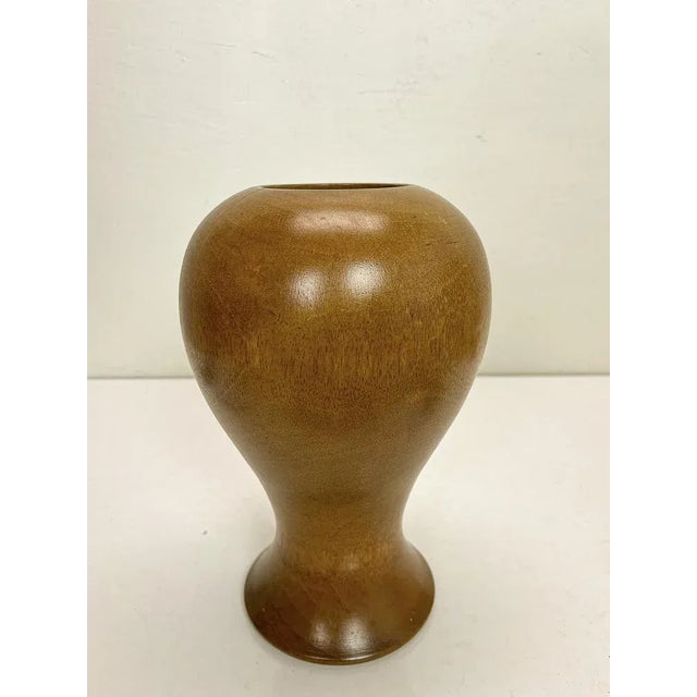 Awesome Teak Wooden Vase Mid Century. This vase is truly of stunning and unique design and has a very distinctive look. I...